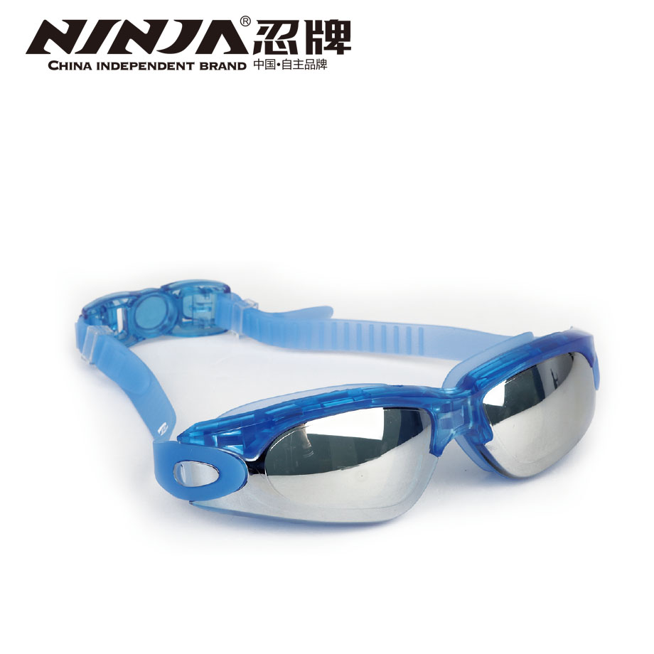 忍牌防霧防水防紫外線電鍍泳鏡NY1011